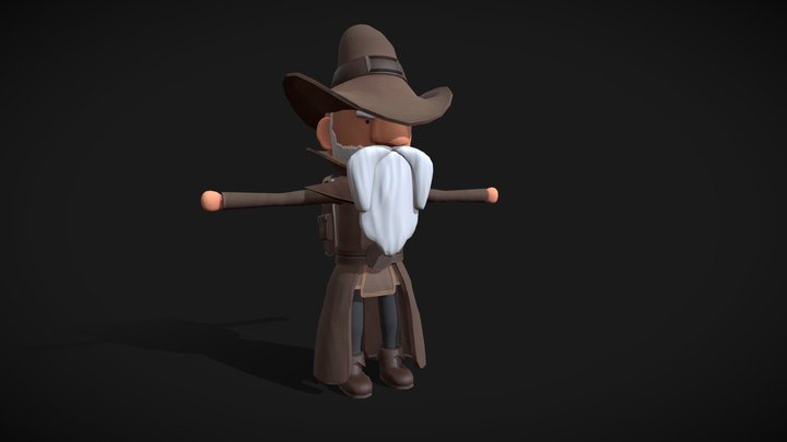 Stylized Mage Character 3D Model