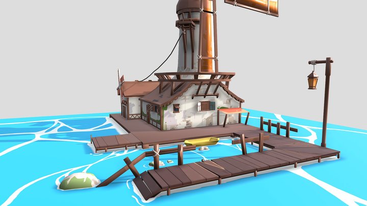 windmill 3D Model