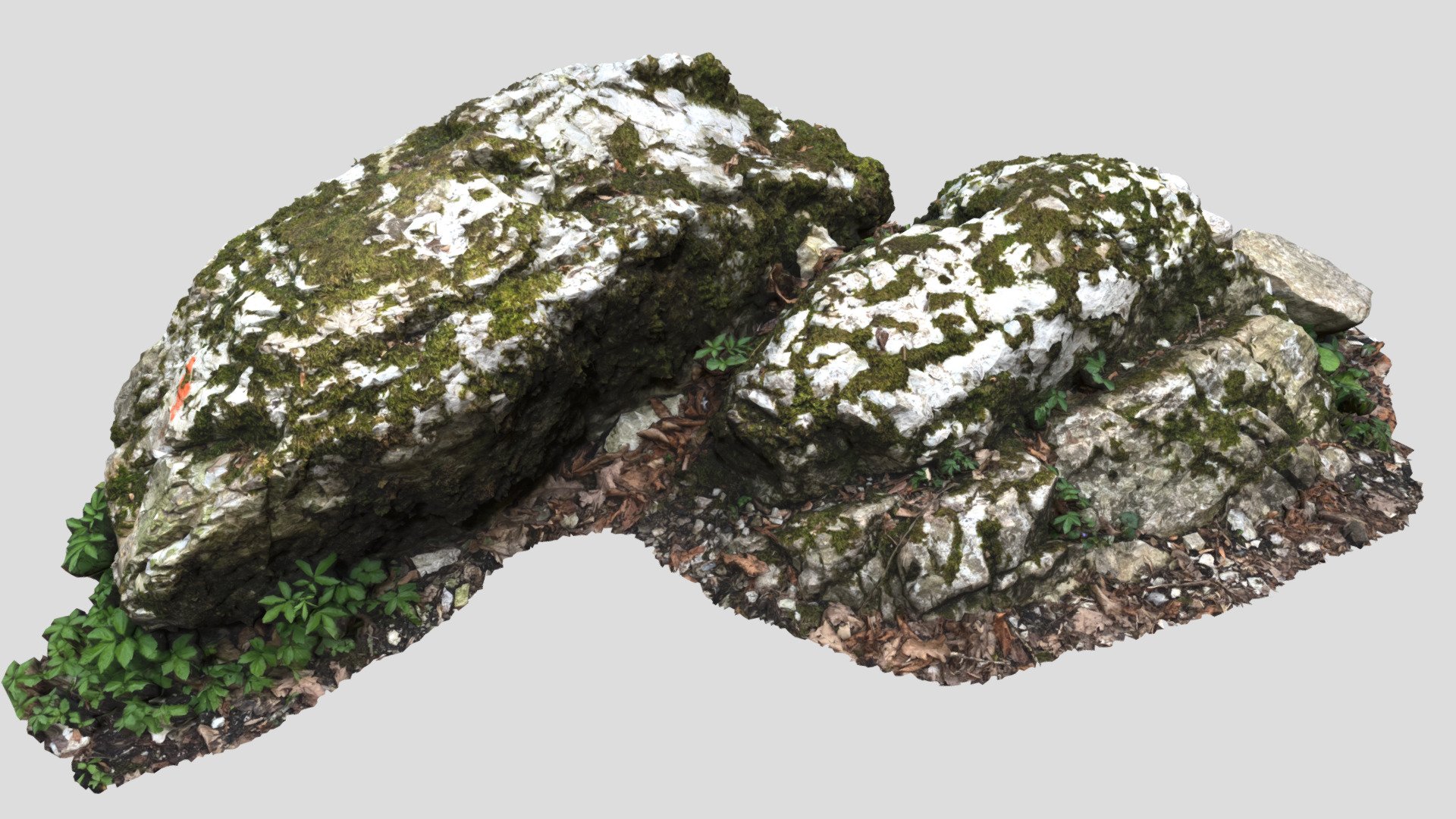 Mossy Stone 01 | Scan | Mid Poly |