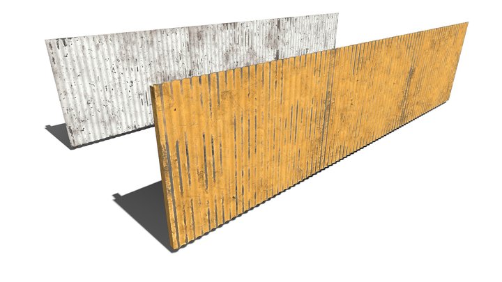 Corrugated Fence 3D Model