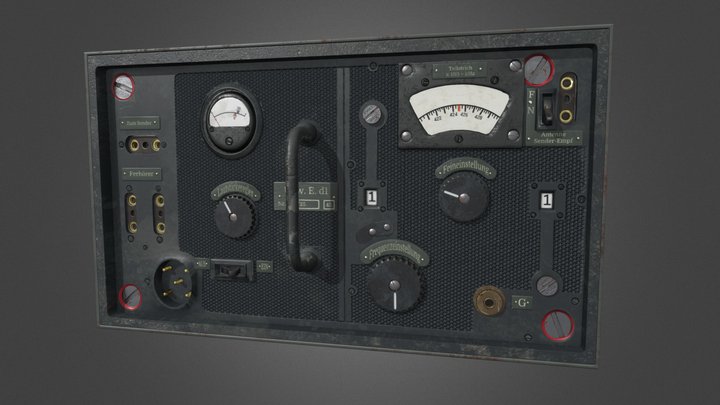 WWII Radio 3D Model