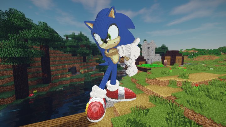 Minecraft Sonic The Hedgehog Build Schematic 3D Model