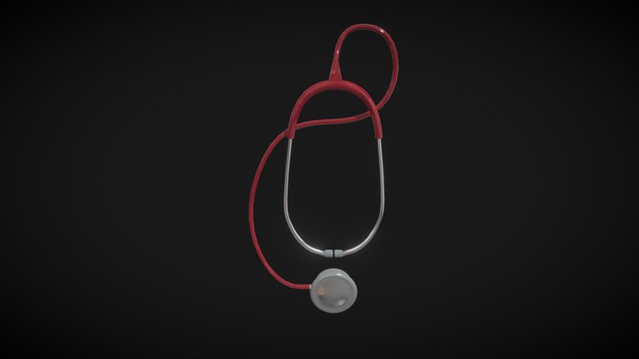 Stetoskop Low Poly 3D Model