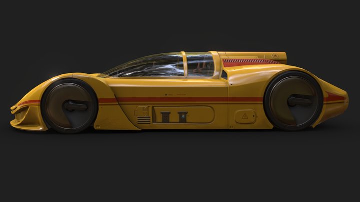 CAR 8 SCIFI (3Dpro) 3D Model