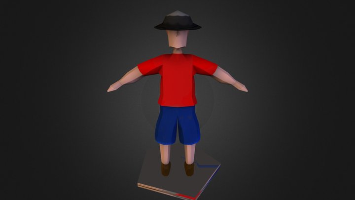 Dude with Hat 3D Model