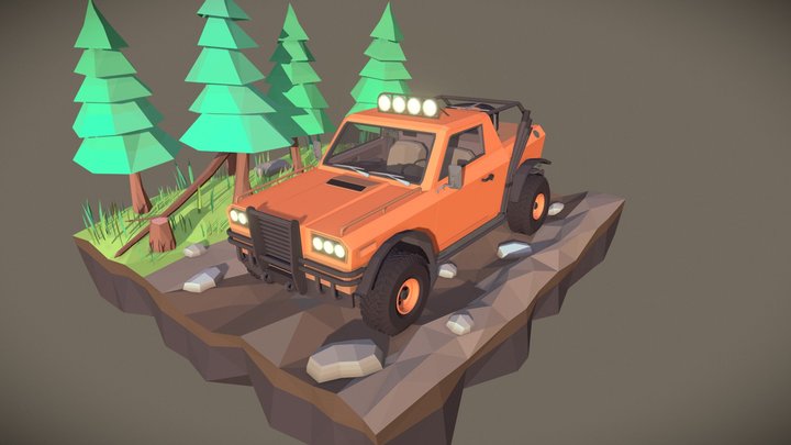 Offroad Car #1 - Stylized 3D Model