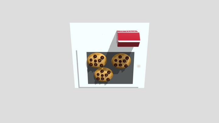cookies and milk 3D Model