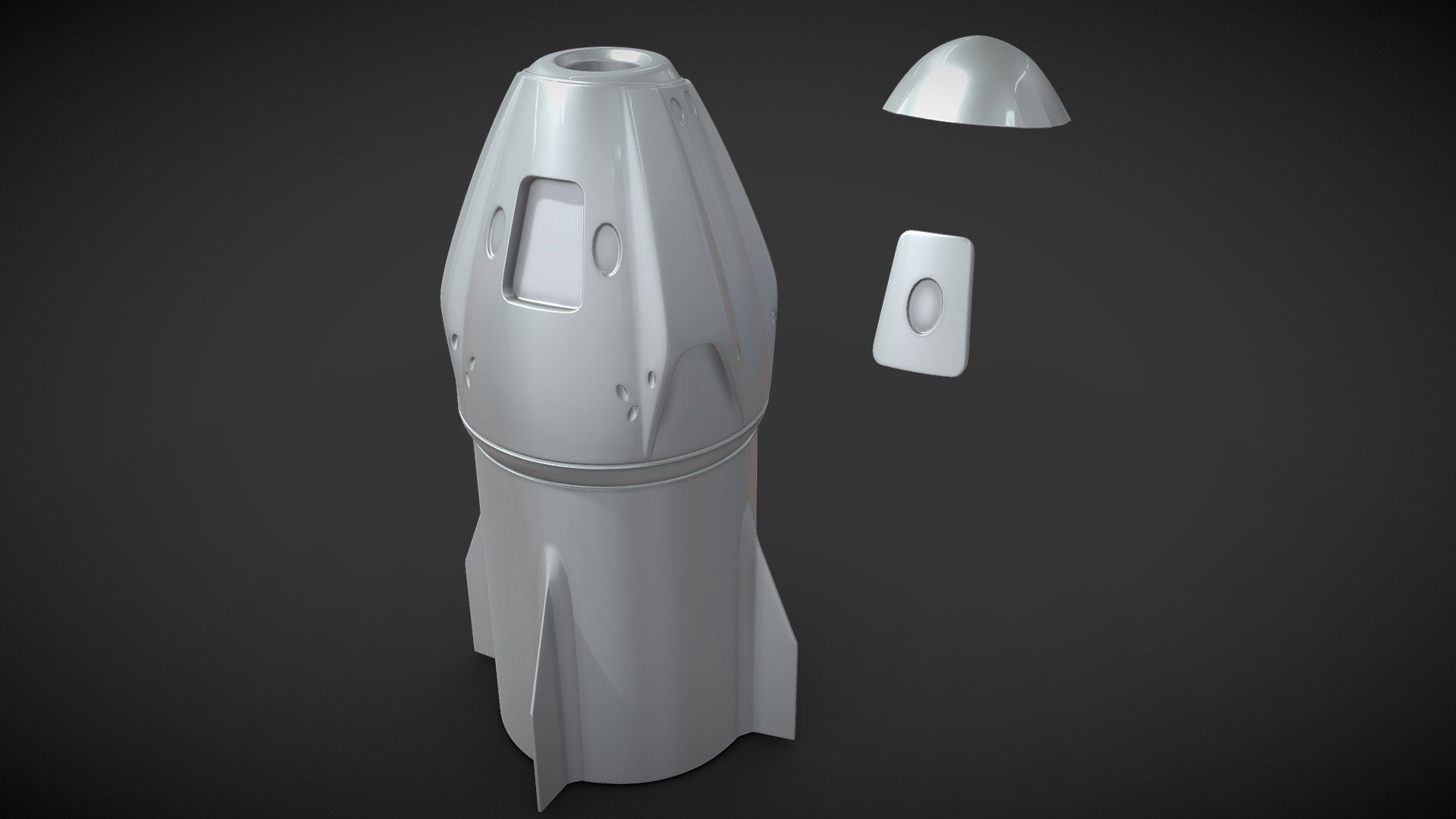 Printable SpaceX Crew Dragon Tesla - Buy Royalty Free 3D model by ...