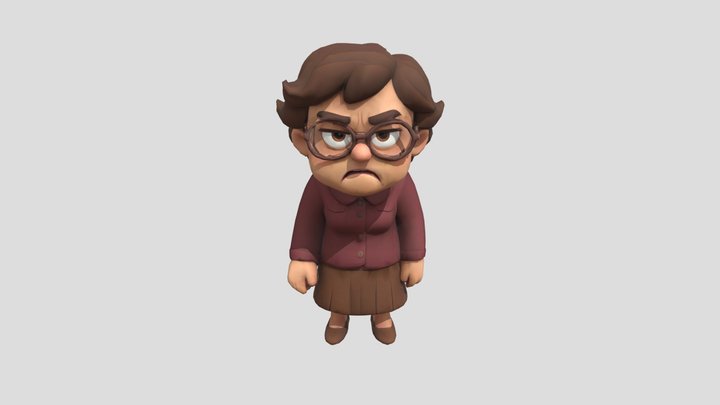 Grumpy Granny 3D Model