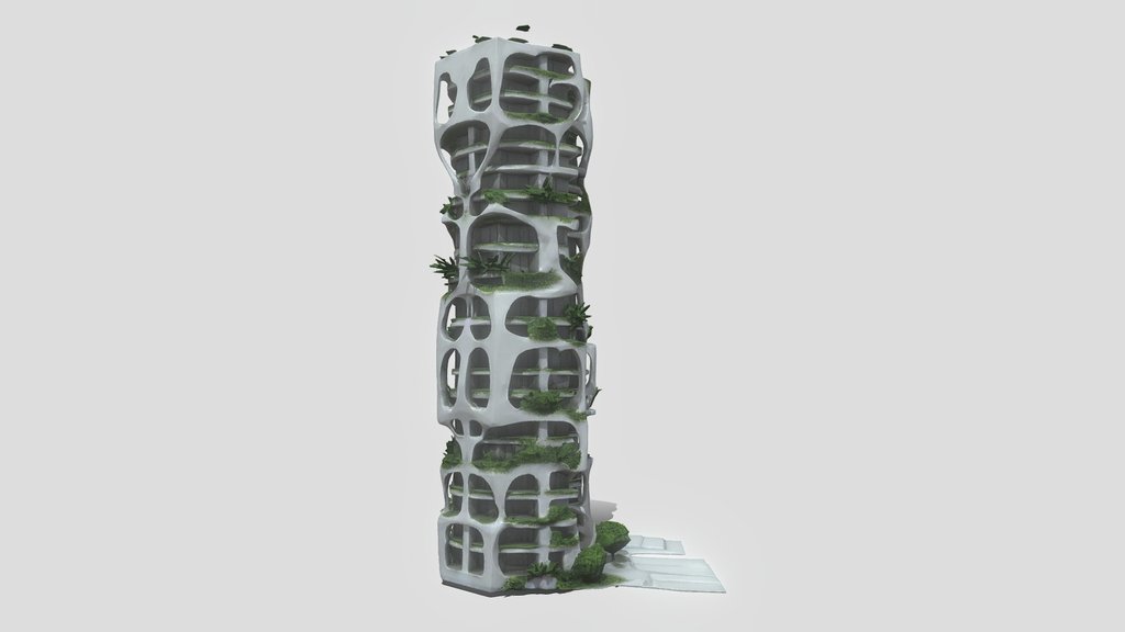 Green Skyscraper 3d Model