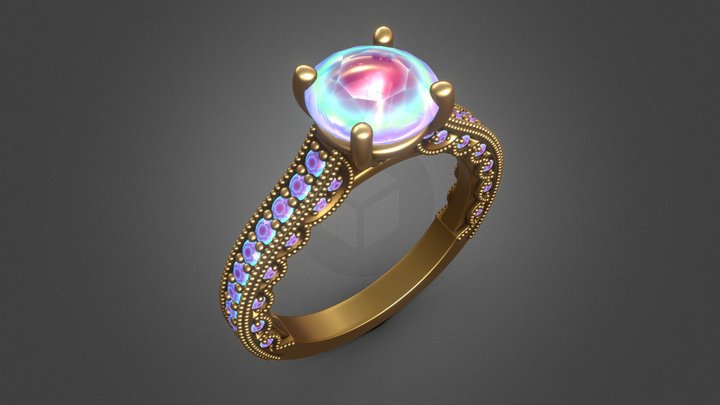 Gem Ring1 – Free 3D Model STL