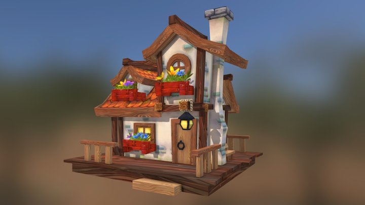 Cartoon House 3D Model