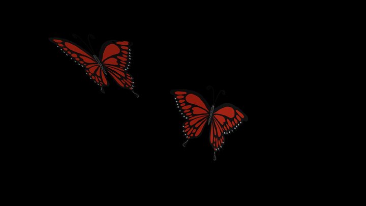 red butterfly 3D Model