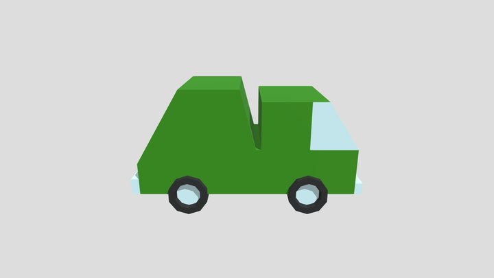 Caminhão de Lixo - Low Poly 3D Model