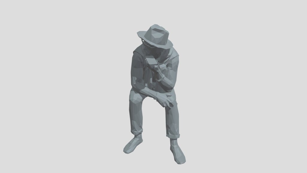 Lowpoly Male Sitting