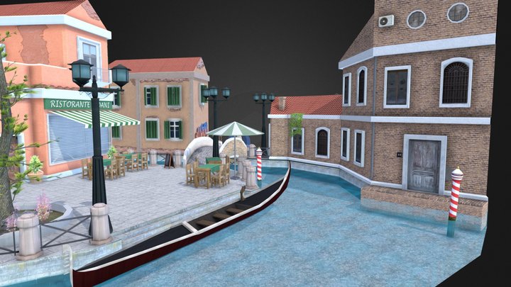 Venice, Italy City Scene 3D Model