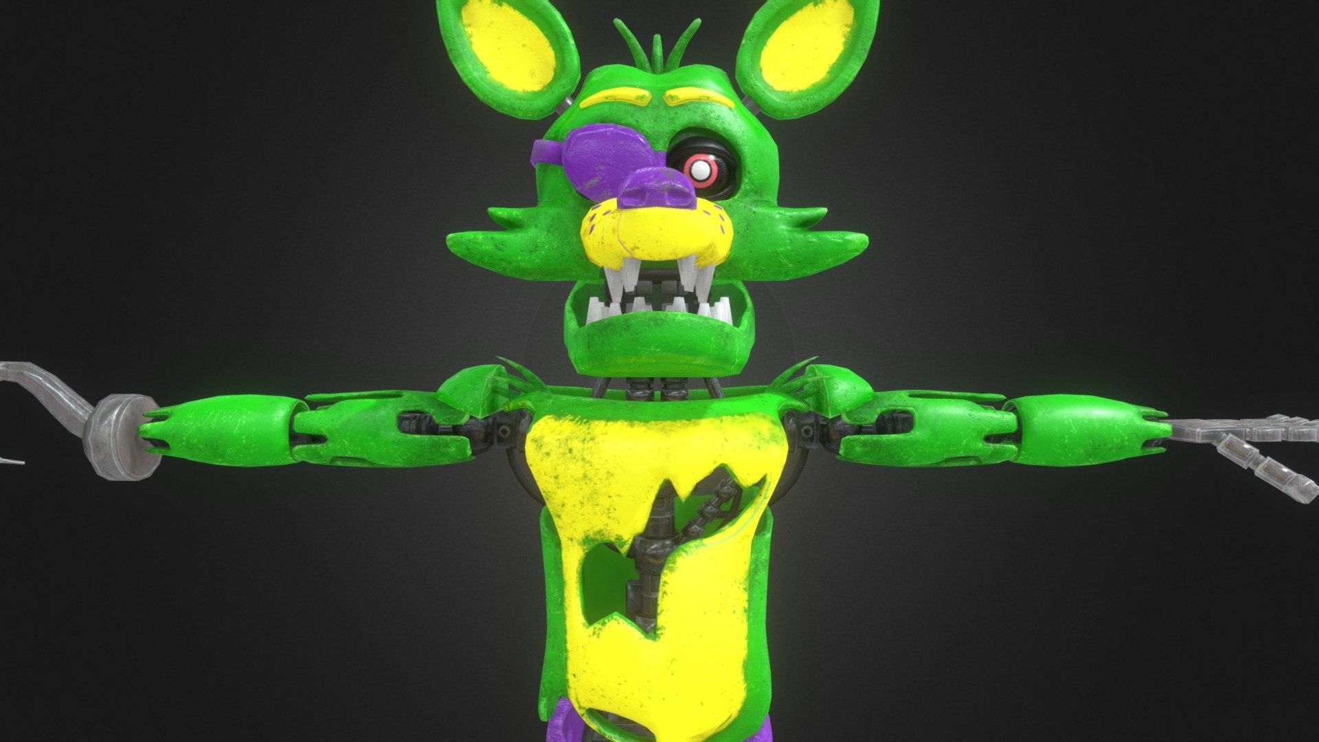 Blacklight Foxy Fnaf Hw Download Free 3d Model By Captain Allen Allenanimations 5153c10 8459