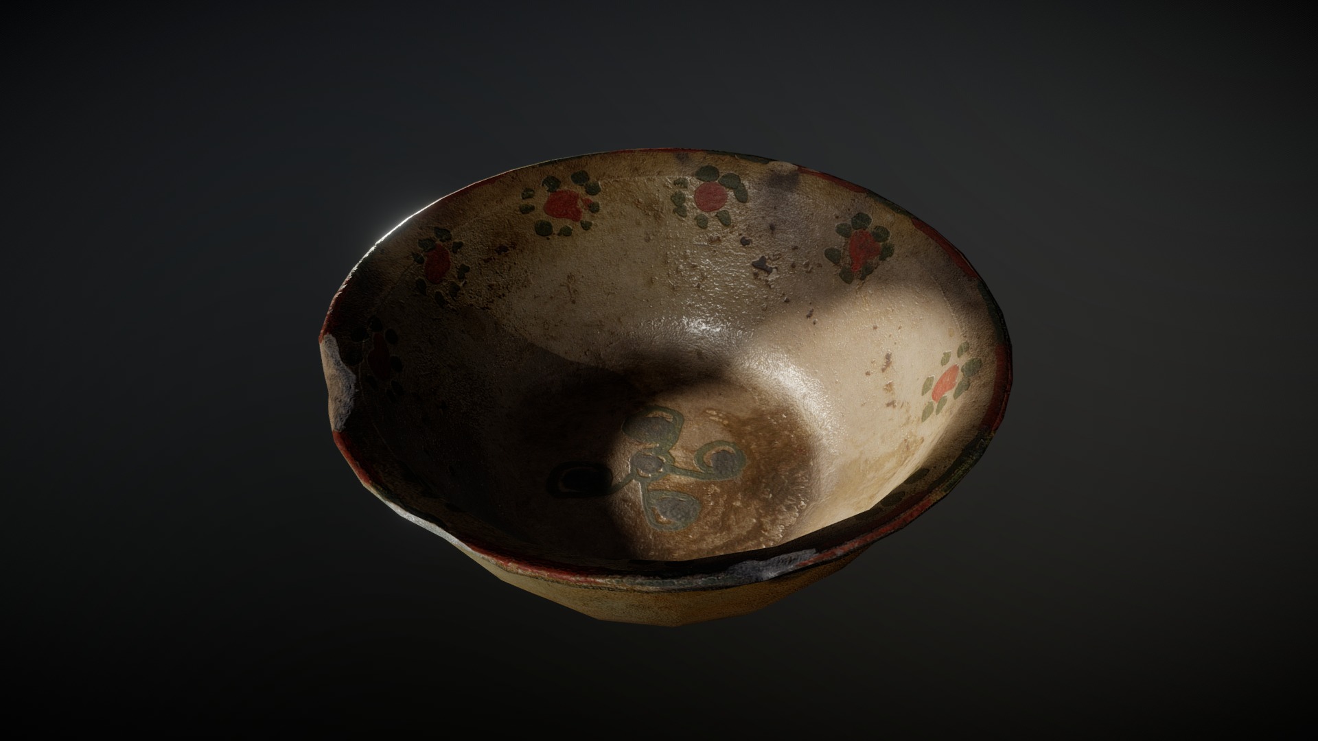 3D model Catawba Bowl - This is a 3D model of the Catawba Bowl. The 3D model is about a round object with a face on it.
