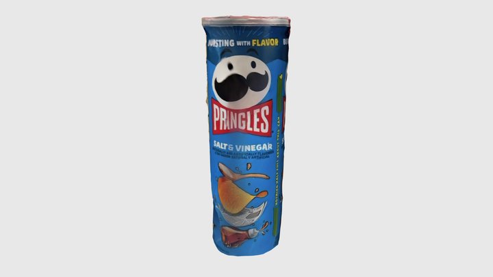 Pringles Salt and Vinegar Can 3D Model