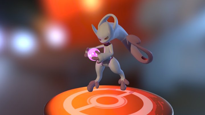 Mega Mewtwo Y Pokémon 3D Model