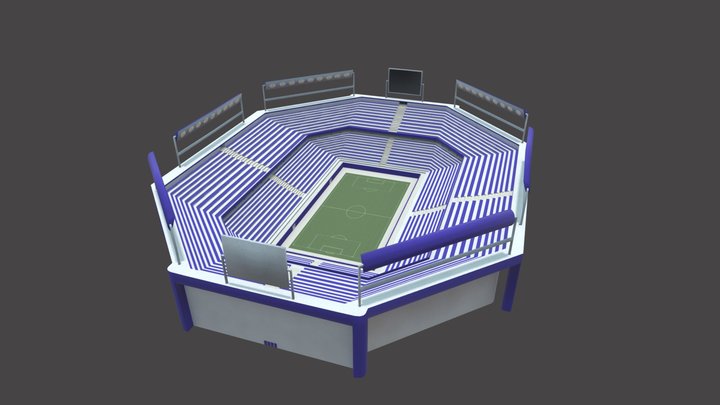 Low Quality Soccer Stadium 3D Model