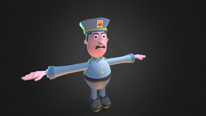 Police Officer Redford 3D Model