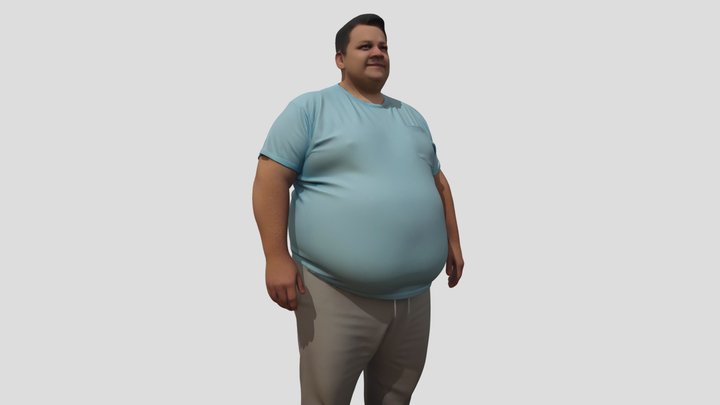 Fat Human Character 3d Model 3D Model