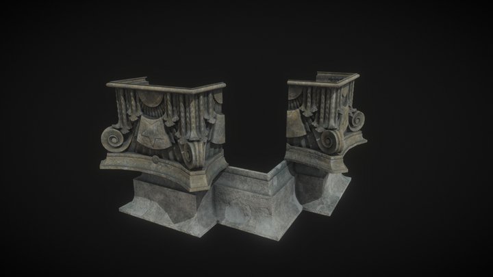 SILENZE SHORT FILM - Column Capital 3D Model