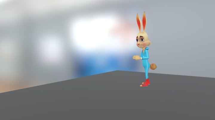 Rabbit Kick 3D Model