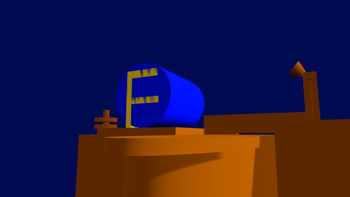 Fox World Logo 3D Model