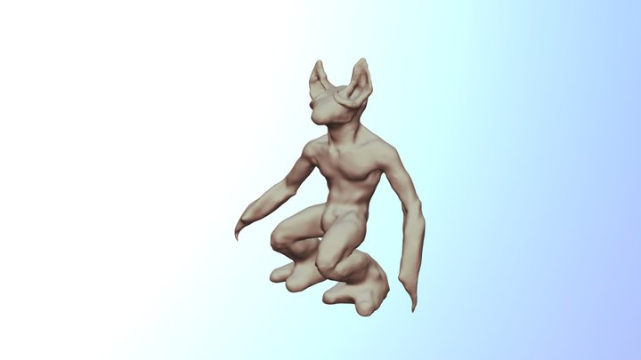 Bat Creature 3D Model