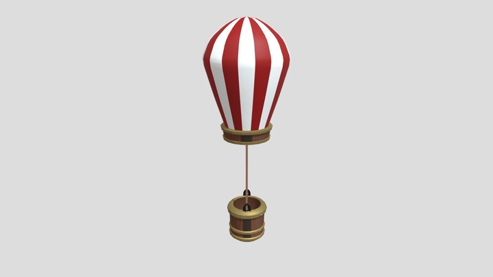 Steampunk Hot Air Ballon 3D Model