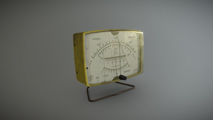 Old Soviet Barometer 3D Model