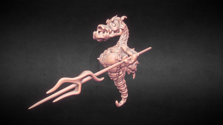 Draft: Warior Seahorse 3D Model