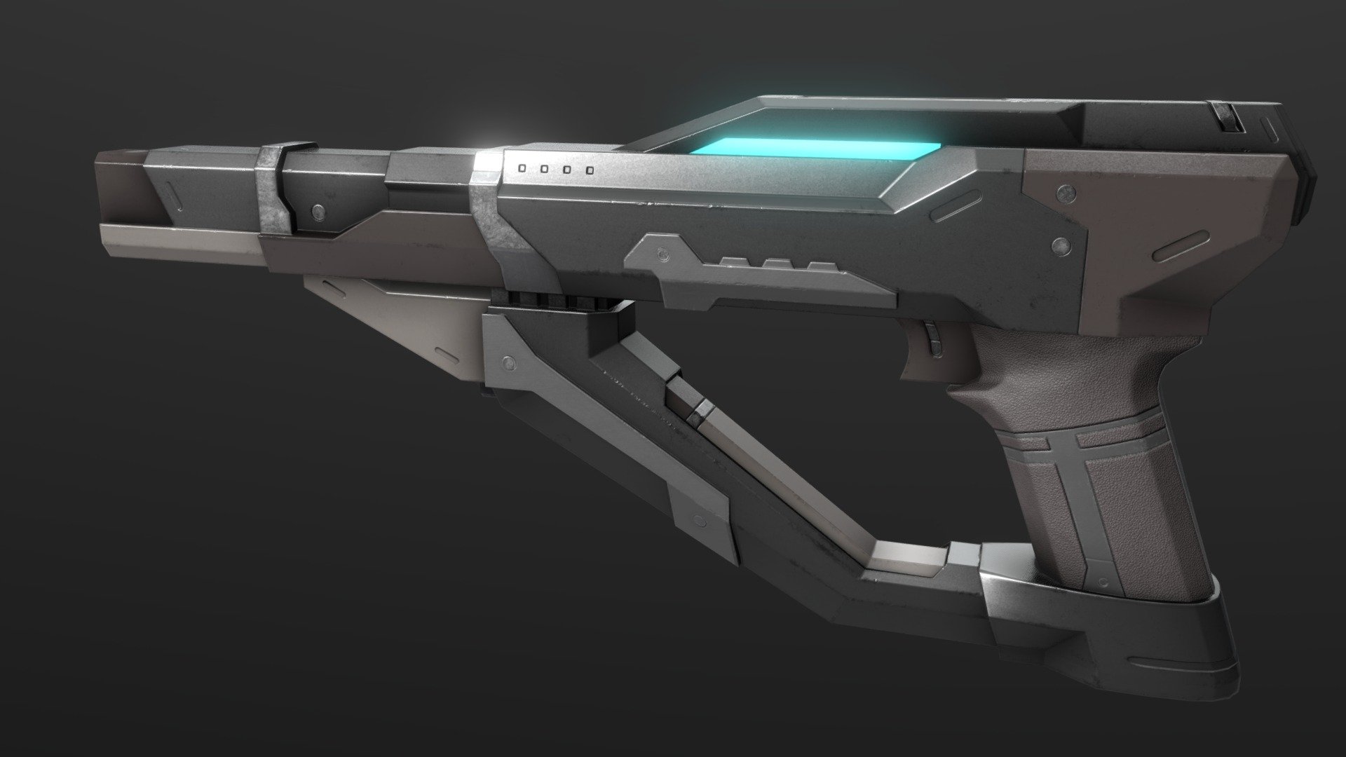 Scifi Handgun (02) - Buy Royalty Free 3d Model By Aleon [515b61d 