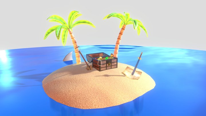 Isla del tesoro 3D Model