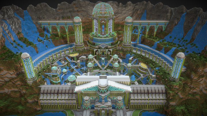 City of Adamantis - Minecraft 3D Model