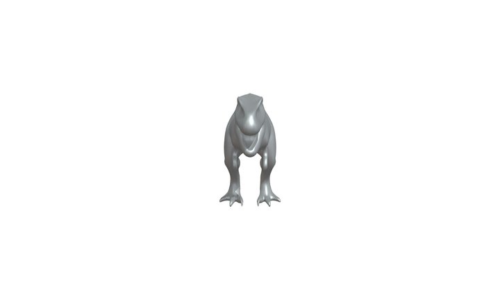 Ferocious dinosaur with large teeth 3D Model