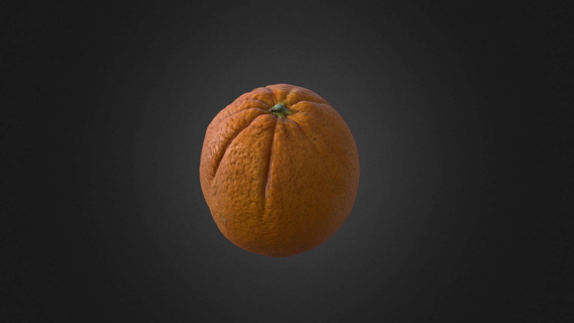 3D model Orange - This is a 3D model of the Orange. The 3D model is about an orange with a green stem.