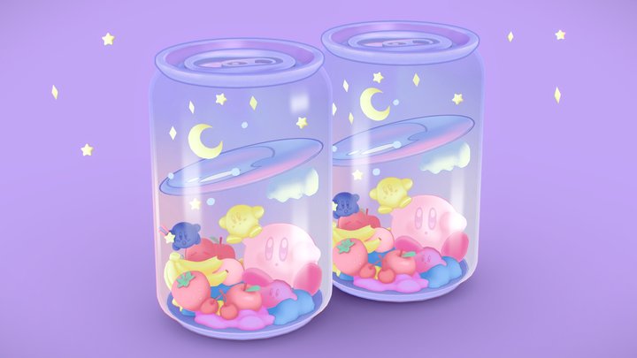 Kirby's soda can ♡ 3D Model