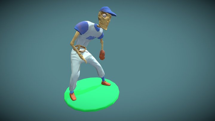 Dead Baseball Player Final 3D Model