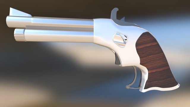 Mechanical pistol 3D Model