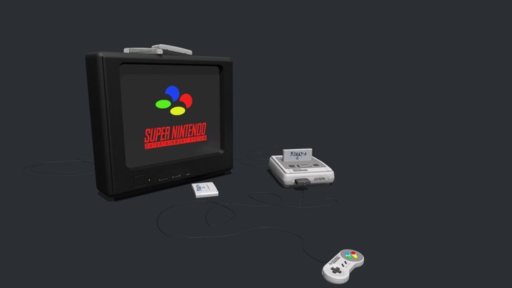 Super Nintendo Scene 3D Model