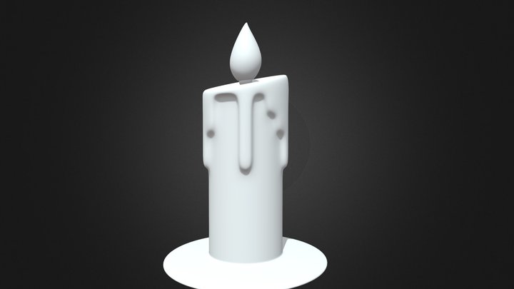 3D Cartoon Candle 3D Model