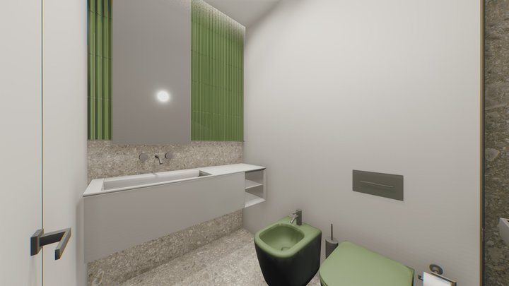 Bathroom Interior Modern Minimal 3D Model
