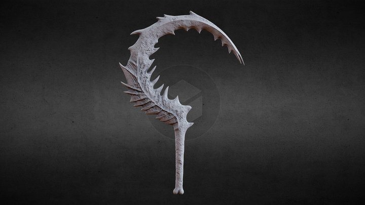 3D PRNTBLE NOOB SAIBOT SCYTHE FOR LIFE SIZE PROP 3D Model