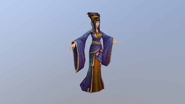 Historical Chinese girl 3D Model
