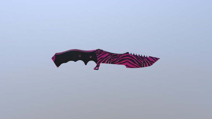 Huntsman Knife | Grazed (Pink) 3D Model