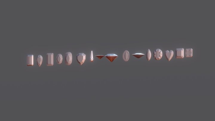 Gems pack 3D Model