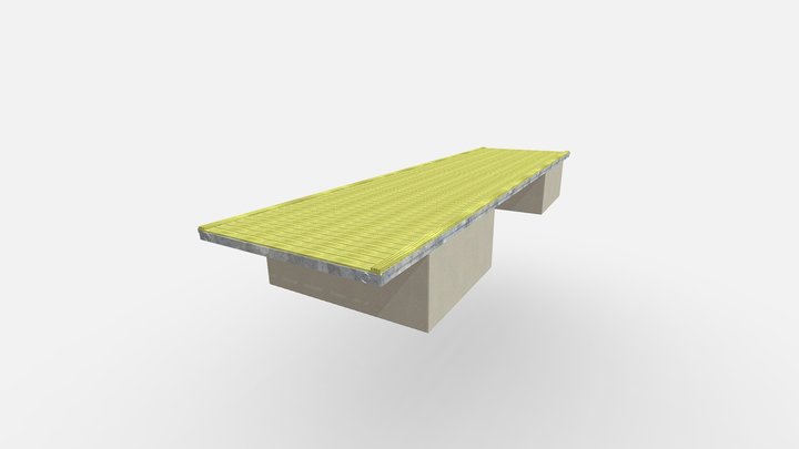 Stål/betongbrygge 3D Model